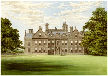 Willesley Hall, Derbyshire, casa do conde de Loudoun, c1880