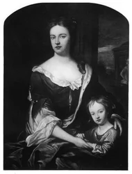 William, duque de Gloucester, com sua mãe, rainha Anne, 1907