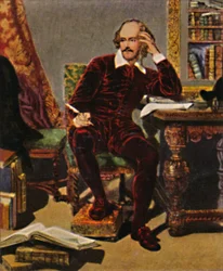 William Shakespeare 1564-1616. - Pintura de J. Faed, 1934.