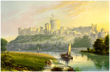 Castelo de Windsor, Berkshire, a residência real, c1880