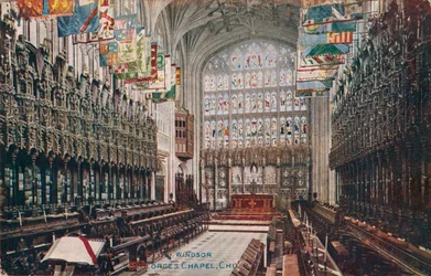 Windsor, Capela de St. Georges, coro c1916