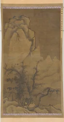 Árvores de inverno e picos nevados, dinastia Ming, século XVII.
