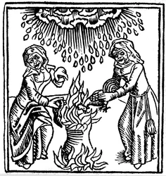 Bruxas a lançar um feitiço para trazer chuva, 1489