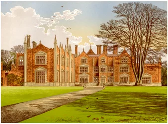 Witchingham Hall, Norfolk, casa de Visconde Canterbury, c1880