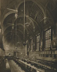 Dentro do magnífico salão de Lincolns Inn, c1935.