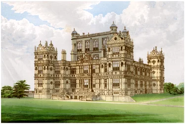 Wollaton Hall, Nottingham, Nottinghamshire, casa de Lord Middleton, c1880