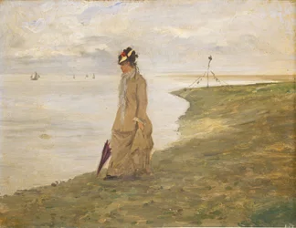 Mulher à beira-mar, século XIX.