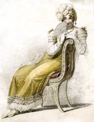 Mulher com um ventilador, c1750-1850