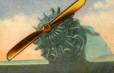 Hélice de avião de madeira fabricada pela empresa Schwarz Propeller-Werk, 1932.
