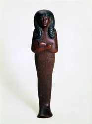 Estatueta de madeira ushabti de Mutry, antigo egípcio, séculos XVI ou XV aC