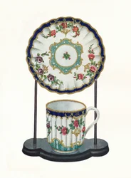 Copo e pires Worcester, c1770
