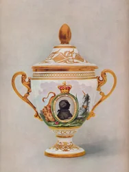Vaso de Worcester em comemoração ao Jubileu de Ouro do rei George III, c1809