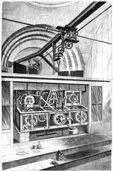 Trabalhando partes do relógio no Royal Exchange, Londres, 1866
