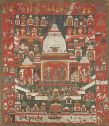 Adoração ao Senhor Jagannatha em seu templo em Puri, primeira metade do século XVIII.