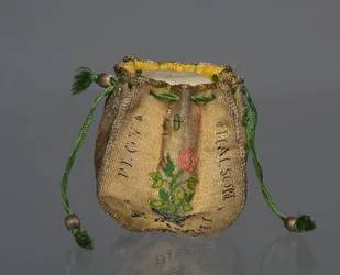 Bolsa tecida, década de 1700.
