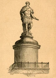 Projeto original de Wrens para a cimeira do monumento, 1897.