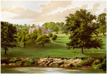 Wyaston Leys, Herefordshire, casa da família Bannerman, c1880