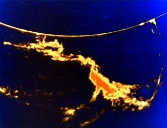Imagem de raio-x de uma erupção solar