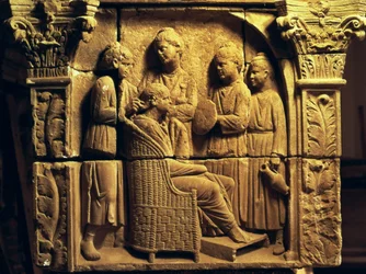 Baixo-relevo de um cabeleireiro, romano, século c.2