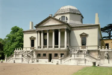 Chiswick House, Vista Exterior do Leste, Londres, Reino Unido, 1725-29
