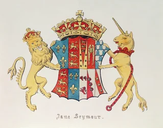 Brasão de Jane Seymour (c.1509-37), terceira esposa do rei Henrique VIII de Inglaterra (1491-1547) (impressão)