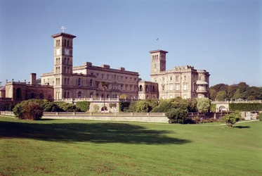 Vista exterior, osborne, casa, ilha, de, wight