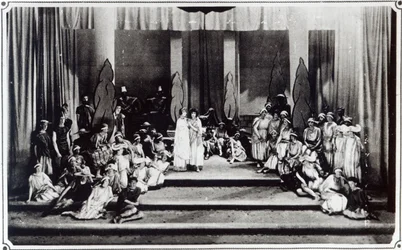 Primeiro estágio na Inglaterra de Oratorio Semele, de Handel. 1925