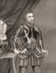 Hernán Cortés de Monroy y Pizarro, da História da Conquista do México, publicado em 1850