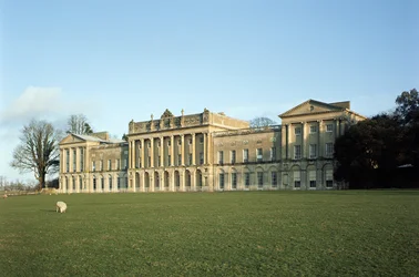 Heveningham Hall, Vista do exterior, construído c.1778 por Robert Taylor 1714-88, Suffolk, Reino Unido