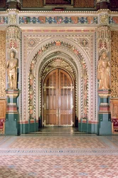Casas do parlamento, entrada ao quarto vestindo, galeria real, c.1841, senhor Charles Barry, (1795-1860) & Augustus Pugin, (1812-52) Westminster, Londres, Reino Unido