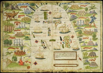Mapa do mar da China, de um fac-símile do Atlas Miller de Pedro e Jorge Reinel e Lopo Homem, realizado em 1519