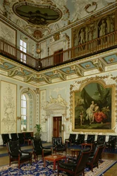 Moor Park, interior do salão, Hertfordshire, Reino Unido