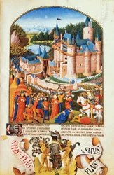 Ms 8266 f.281 Cerco do Castelo de Derval por Pierre La Baud