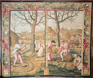 Novembro e dezembro, tapeçaria de Mortlake por Poyntz