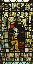 St.John de uma janela da crucificação, britânicos, do século XV