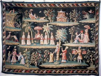 Tapeçaria no estilo Chinoiserie de John van der Bank, Obras de tapeçaria de Soho, início do século XVIII
