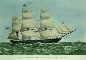 O navio Clipper &39;Highflyer&39;, 1111 toneladas