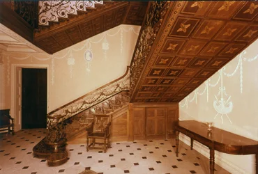 A escadaria, Claydon House, Buckinghamshire, meados do século XVIII