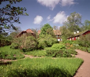 Vista da casa de Carl Linnaeus, Hammarby, Uppsala, Suécia foto