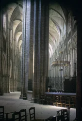 Vista do interior, Catedral de Durham, construída 1093-1289
