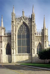York, minster, vista, de, a, oeste, janela, escola inglesa, (15th, century), yorkshire, reino unido