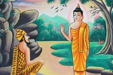 20151103, Kasi, Laos : Pintura retratando a história de vida de Shakyamuni Buda