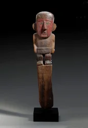 Um marcador figural de madeira de Chimu, c.1100-1400