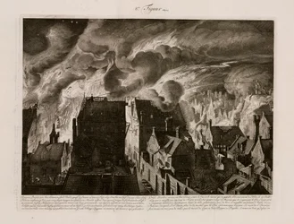 Um grande incêndio, Amesterdão, Holanda, 27 de Julho de 1679