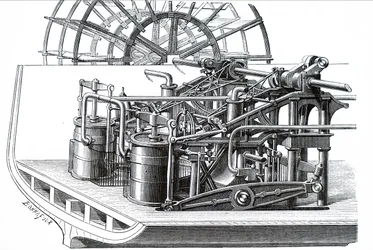 Um motor com alavanca deslizante.