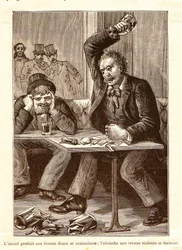 Absinto versus Álcool, c 1900