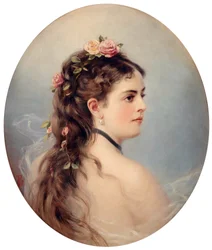 Adela-Juana-Maria, conhecida como Adelina Patti (óleo sobre tela)
