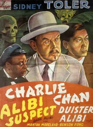Cartaz do filme Charlie Chan: Álibi Sombrio, de Phil Karlson, com Sidney Toler