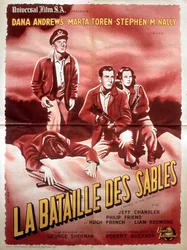 Cartaz do filme Batalha das Areias de George Sherman com Dana Andrews Marta Toren e Stephen Mc Nally 1949