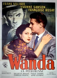Cartaz do filme Wanda la pecheresse de DuilioColetti com Frank Villard Yvonne Sanson e Françoise Rosay 1952